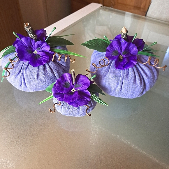 3 Decorative Pumpkins Large Ones 18" Around - Picture 2 of 4